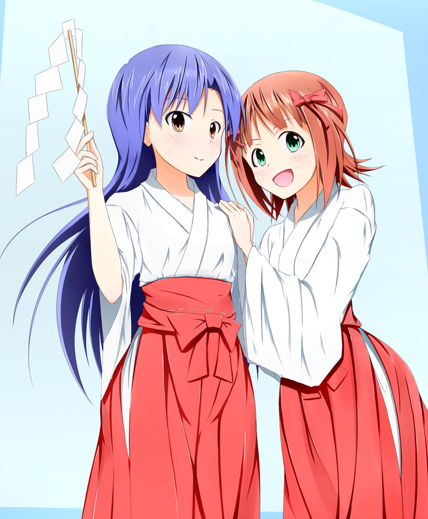 kisaragi chihaya and amami haruka (idolmaster) drawn by kiu_(dear_deer)