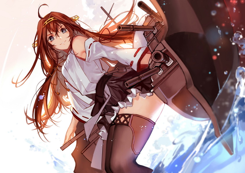 kongou and kongou kai ni (kantai collection) drawn by joseph_lee