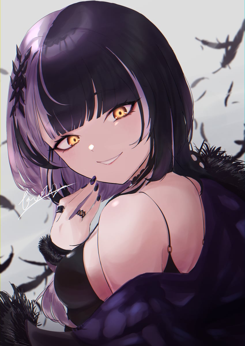 shiori novella (hololive and 1 more) drawn by towofuya