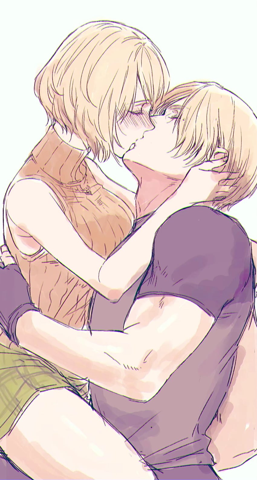 leon s. kennedy and ashley graham (resident evil and 1 more) drawn by 428saaan