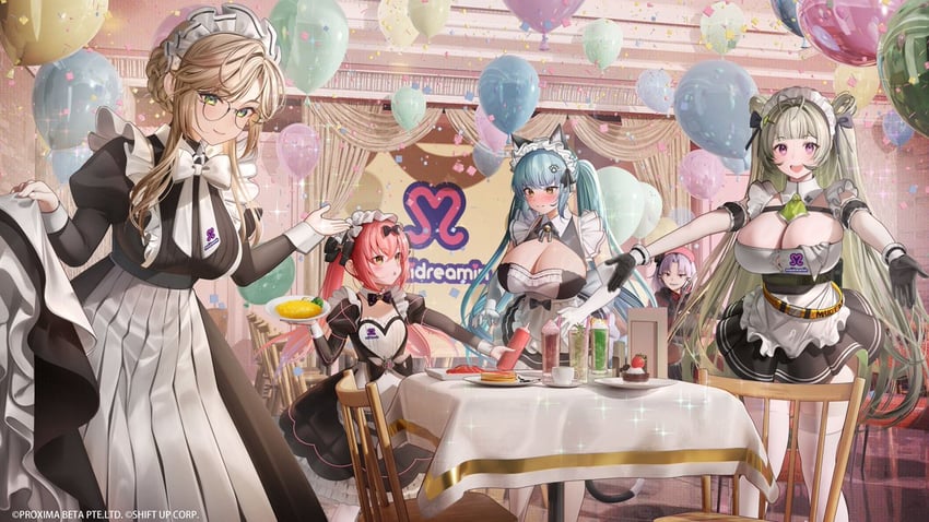 soda, privaty, ade, and cocoa (goddess of victory: nikke) drawn by nanaken_nana