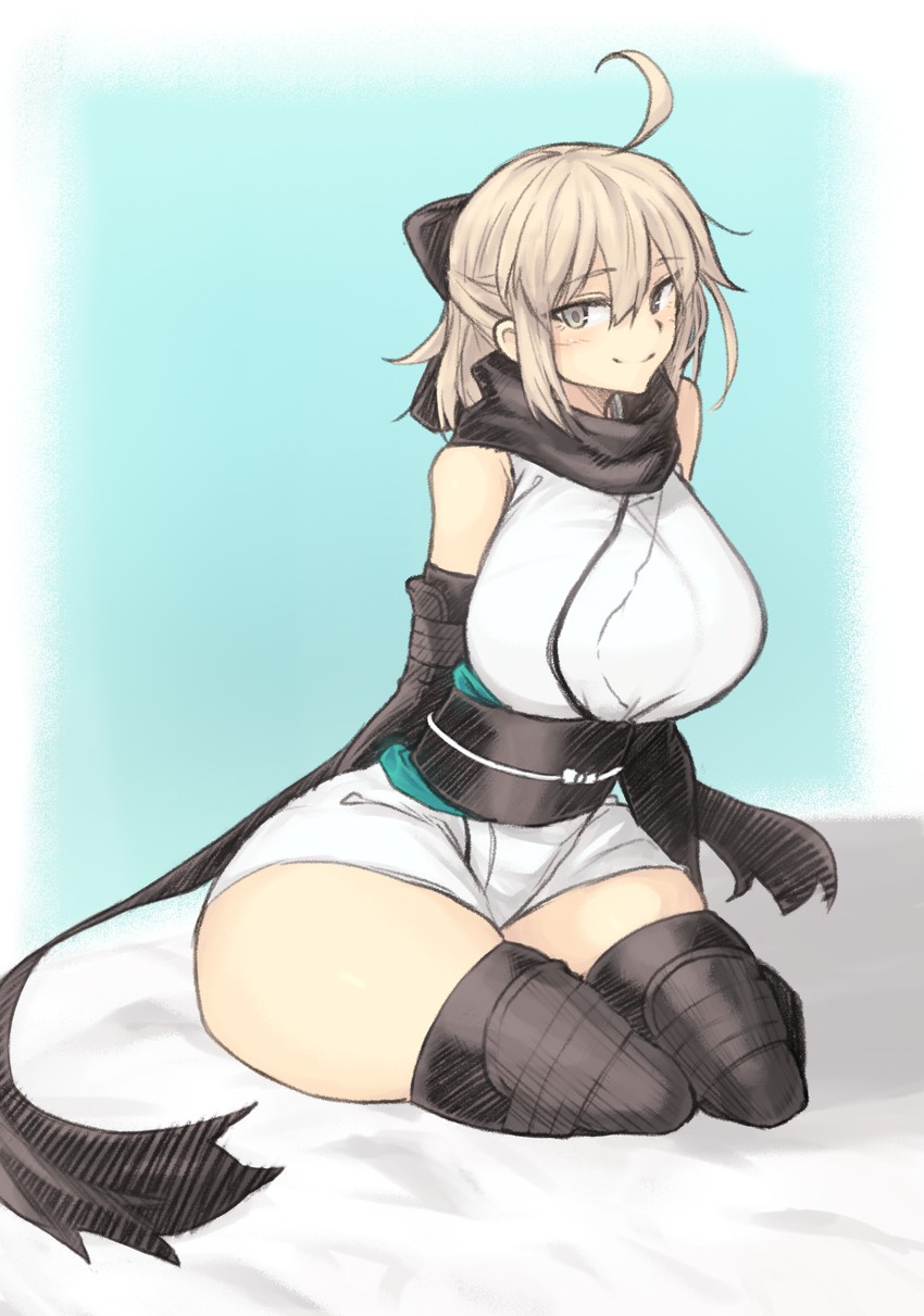 okita souji (fate and 1 more) drawn by ishibori_eregomos