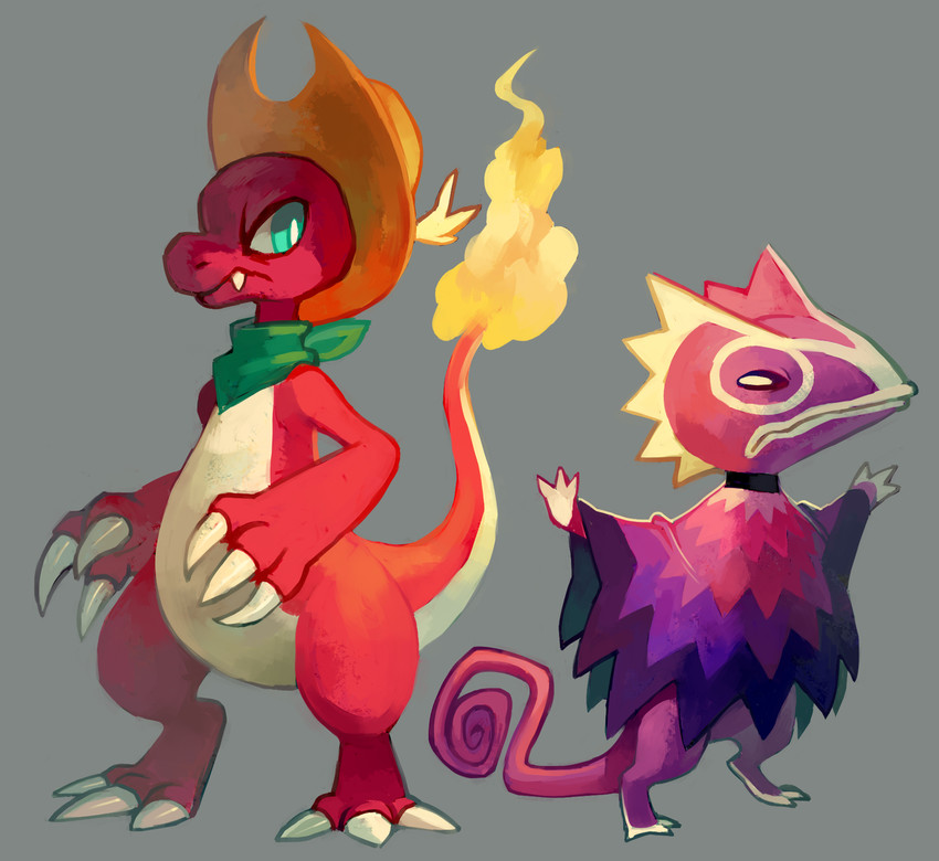 charmeleon, kecleon, purple kecleon, pk, and mike (pokemon and 1 more) drawn by glitchedpuppet