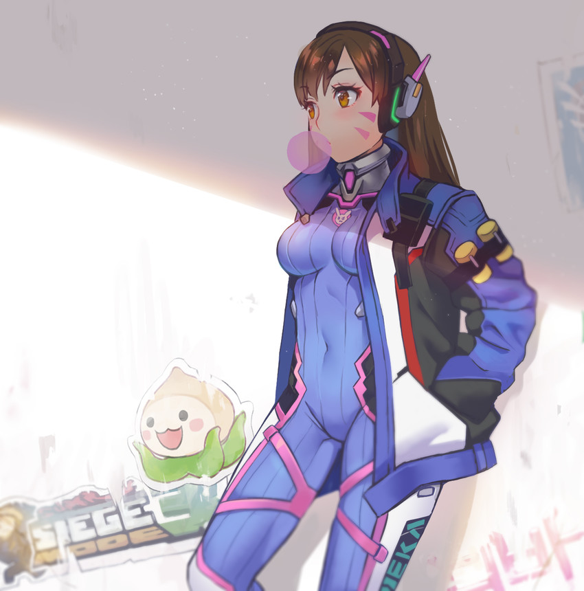 d.va and pachimari (overwatch and 1 more) drawn by lino_chang