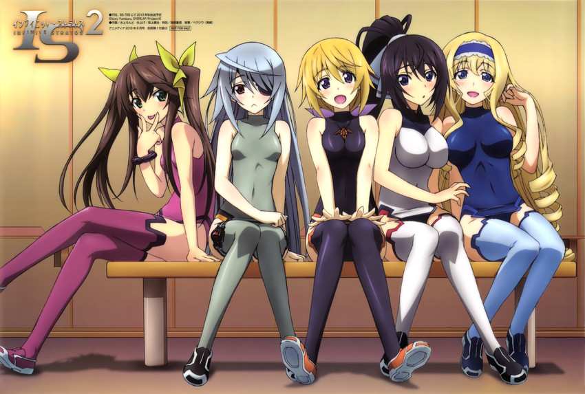 charlotte dunois, cecilia alcott, laura bodewig, shinonono houki, and huang lingyin (infinite stratos) drawn by mizukami_rondo
