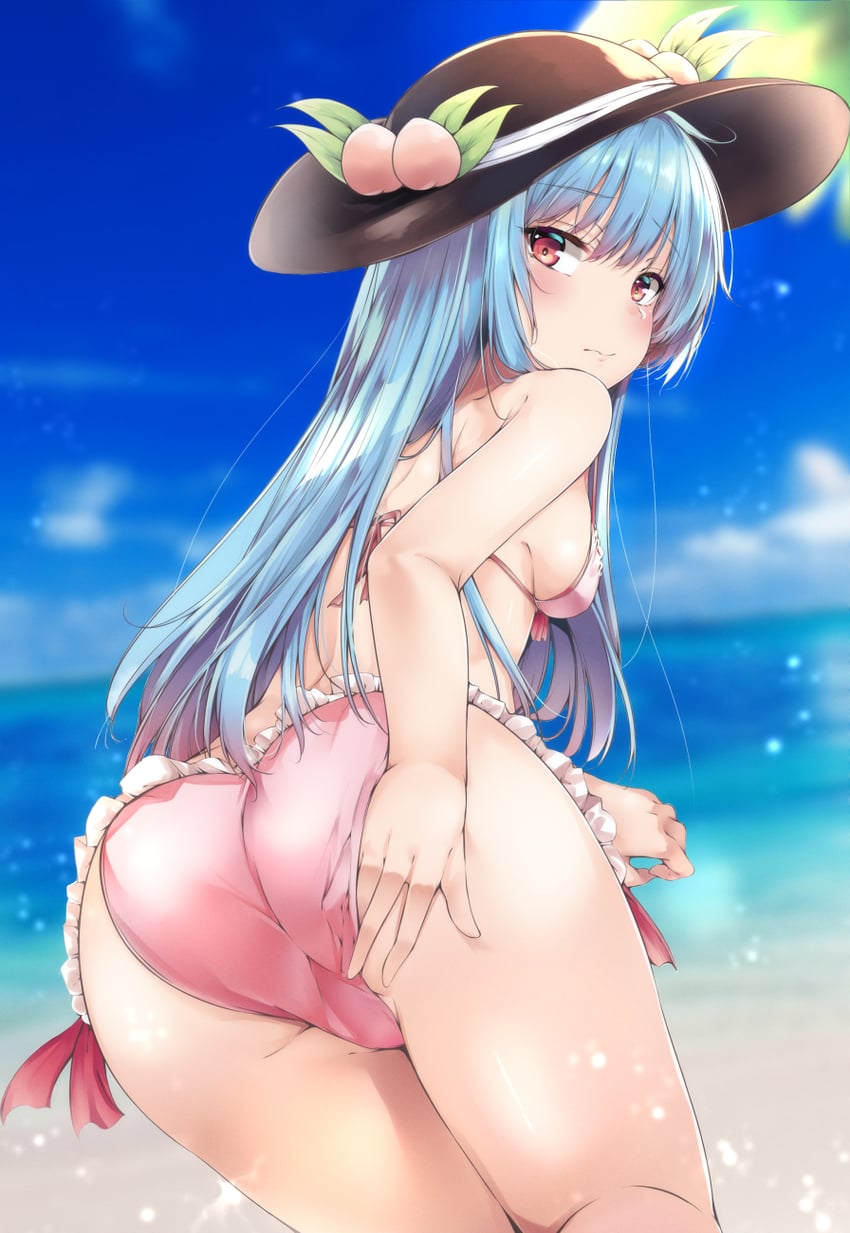 hinanawi tenshi (touhou) drawn by yuhito_(ablbex)