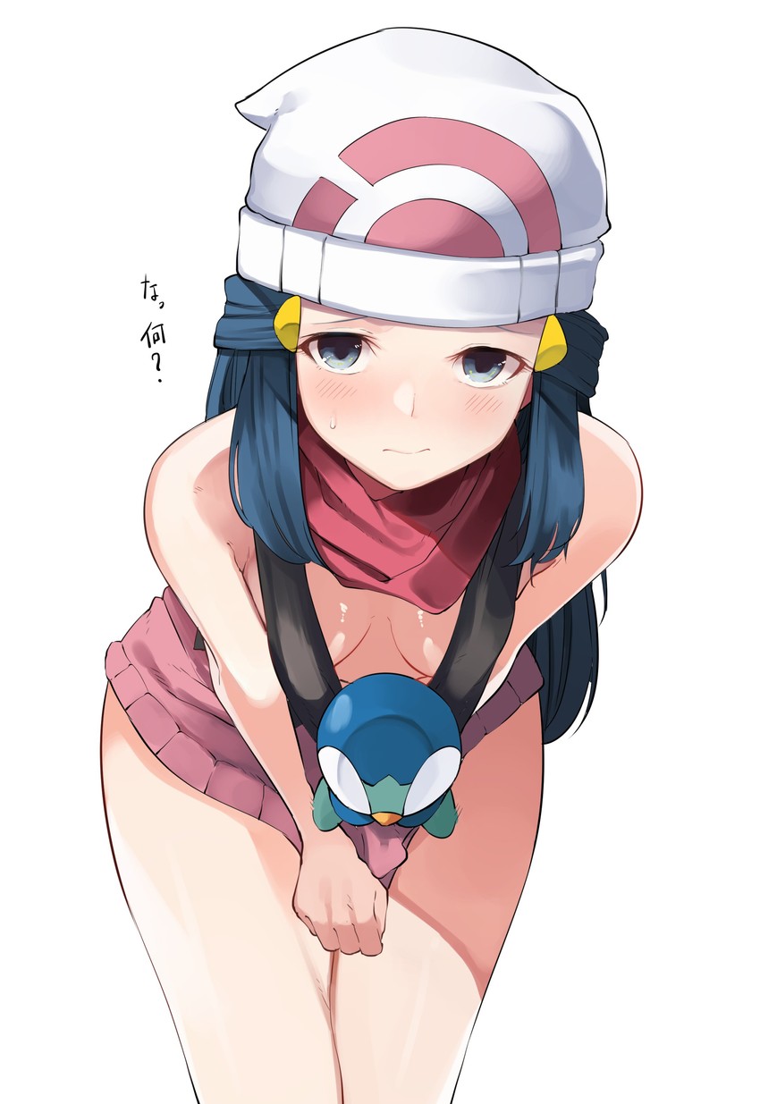 dawn and piplup (pokemon and 1 more) drawn by kurutsuki