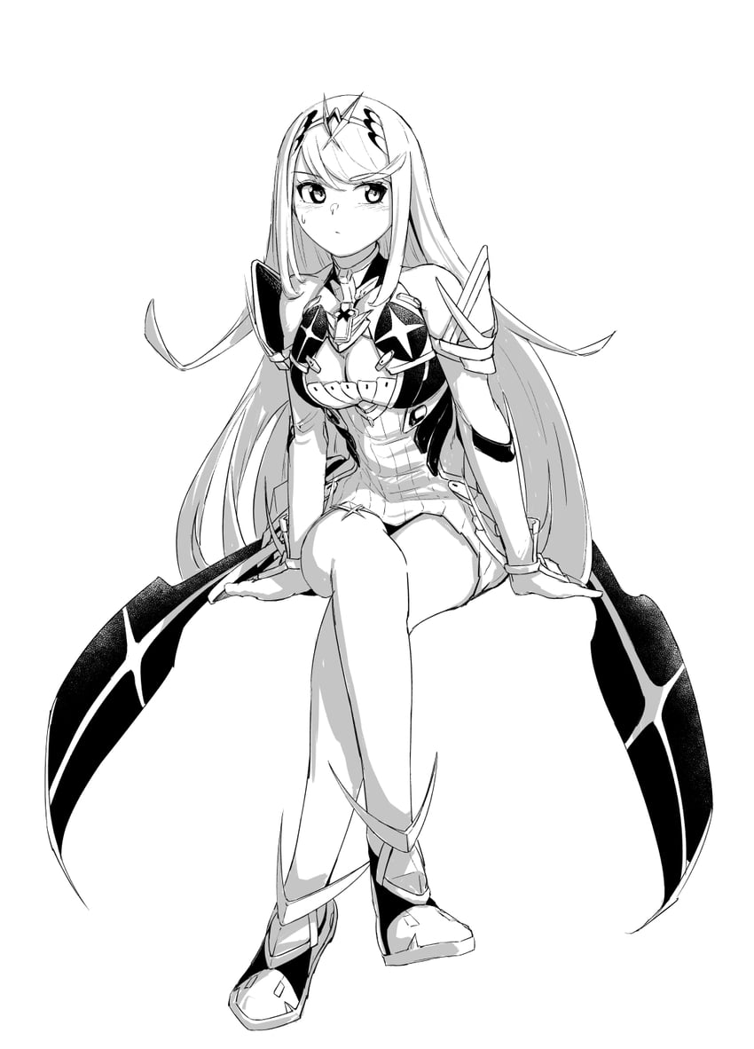 mythra (xenoblade chronicles and 1 more) drawn by chin_bell