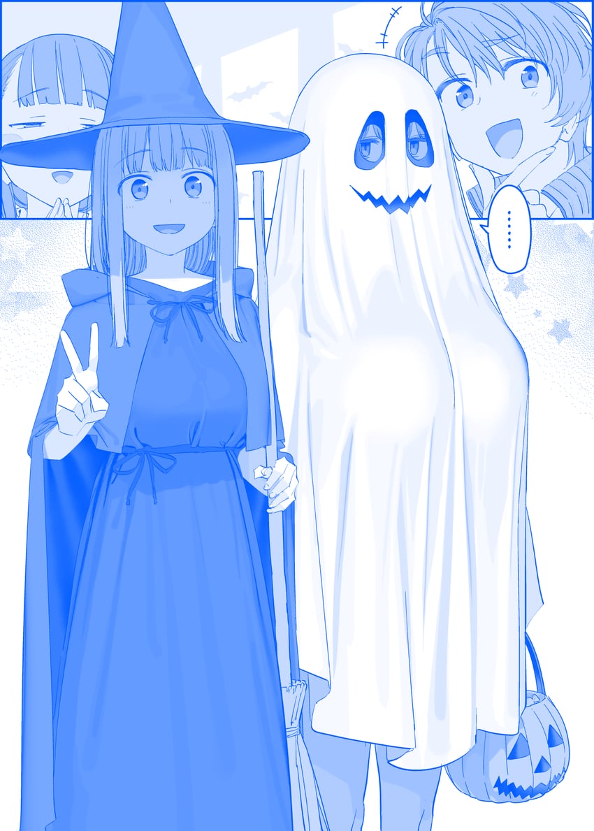 ai-chan, volley-bu-chan, ai-chan's sister, and jitome-chan (getsuyoubi no tawawa) drawn by himura_kiseki