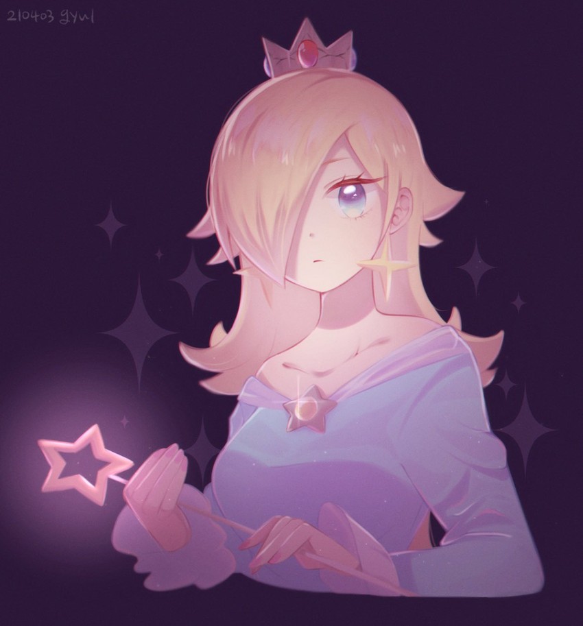 rosalina (mario and 1 more) drawn by oxo_xwo