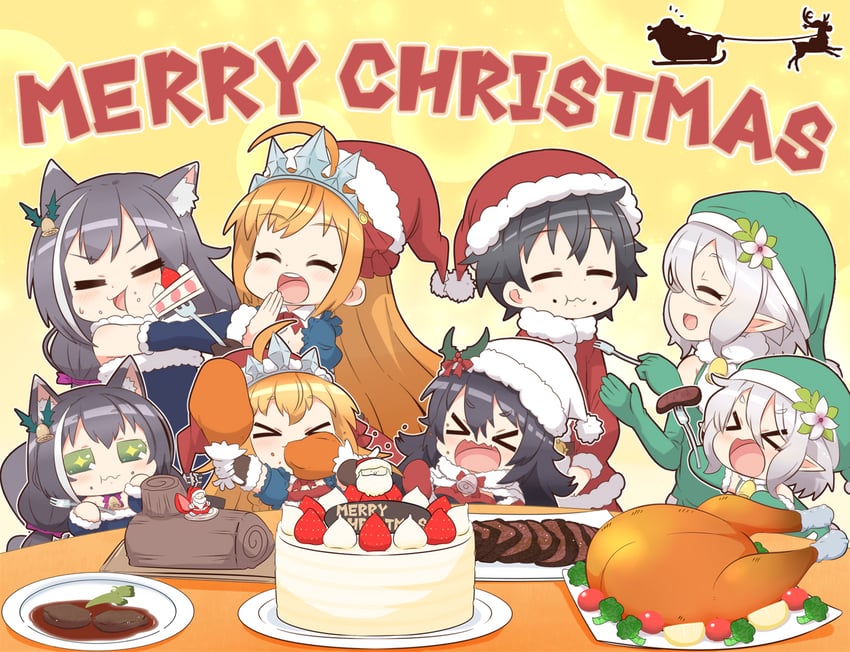 karyl, kokkoro, pecorine, yuuki, and illya (princess connect!) drawn by yuureidoushi_(yuurei6214)
