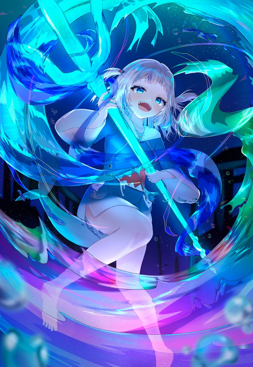 gawr gura (hololive and 1 more) drawn by takotakochan_1006