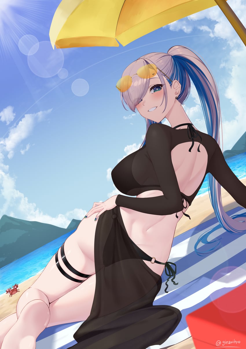pavolia reine (hololive and 1 more) drawn by girarikyo