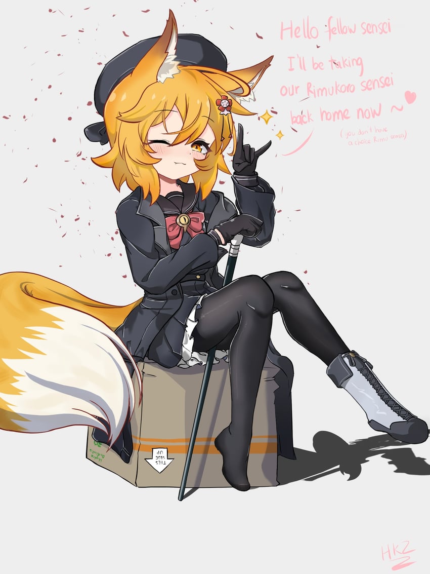professor niyaniya and senko (blue archive and 1 more) drawn by hellkids2