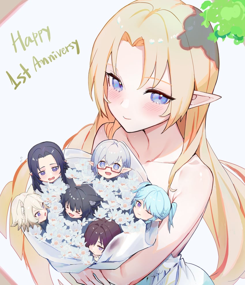 alpha, delta, beta, zeta, epsilon, and 2 more (kage no jitsuryokusha ni naritakute!) drawn by lysh