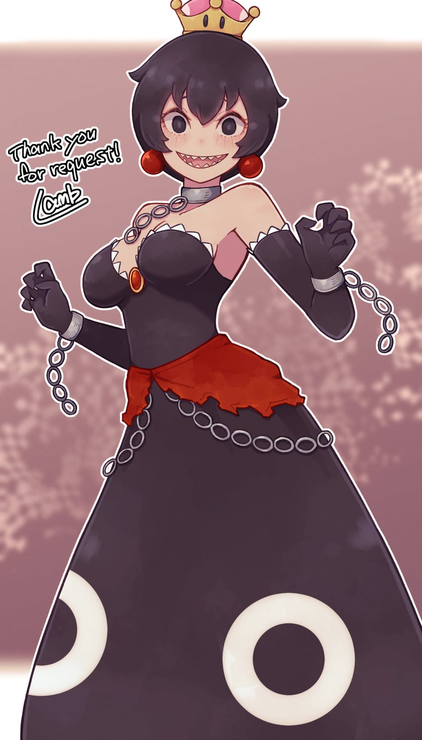 princess chain chomp (mario and 1 more) drawn by lamb-oic029