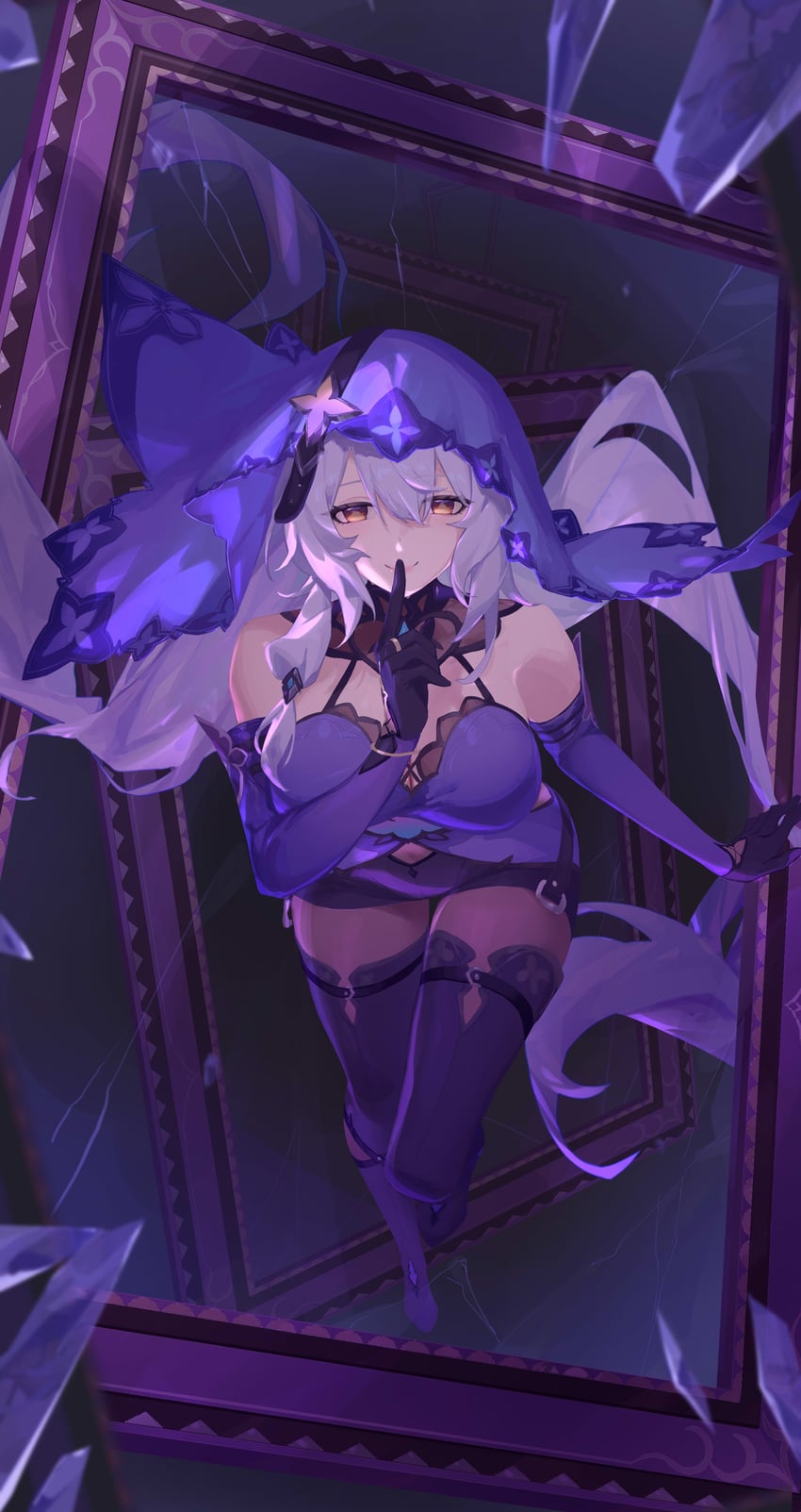 black swan (honkai and 1 more) drawn by pmg