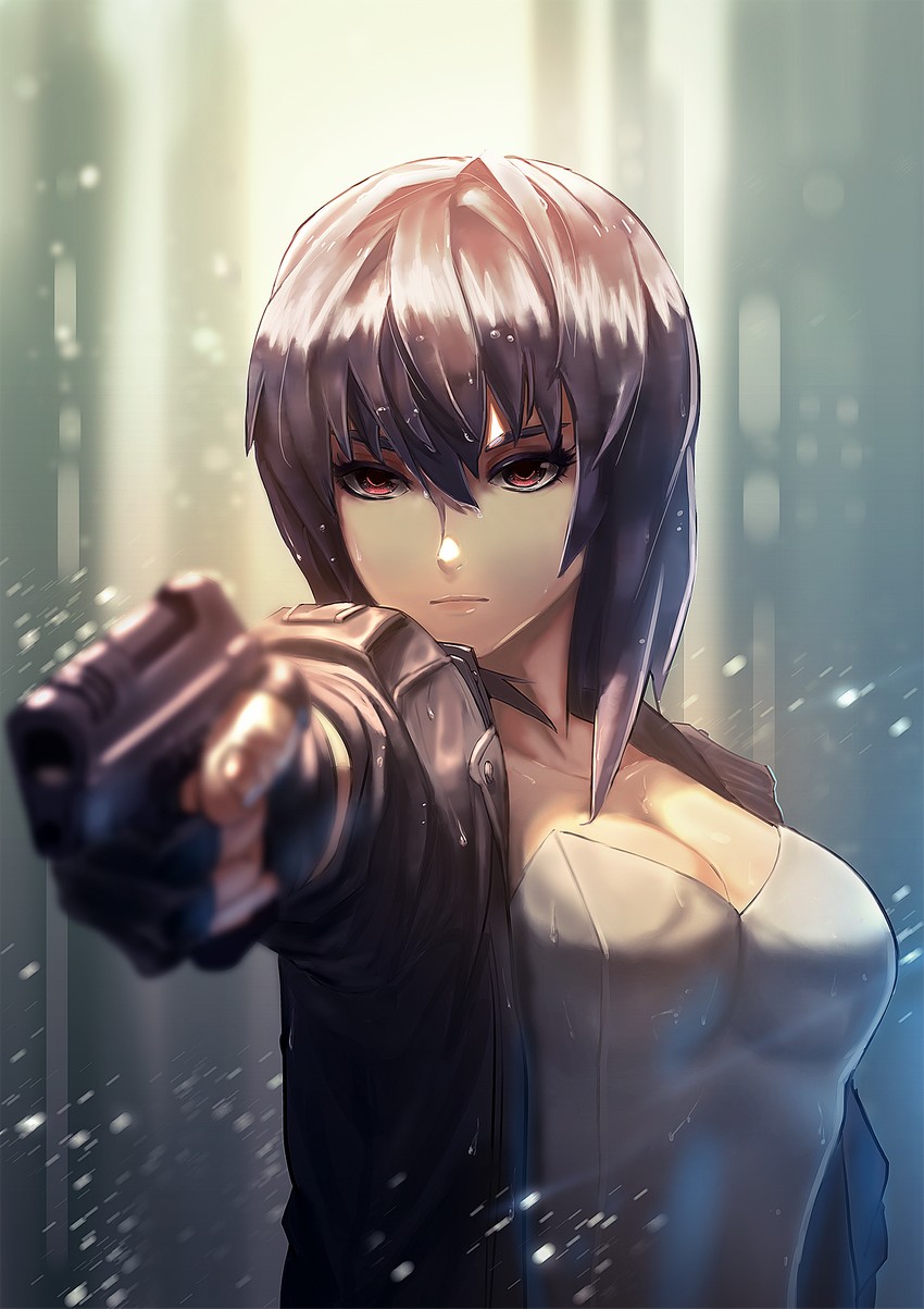 kusanagi motoko (ghost in the shell and 1 more) drawn by ctiahao