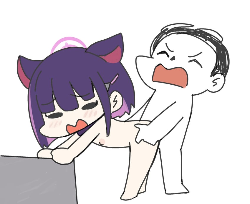 sensei, doodle sensei, and kazusa (blue archive) drawn by shiijeikun