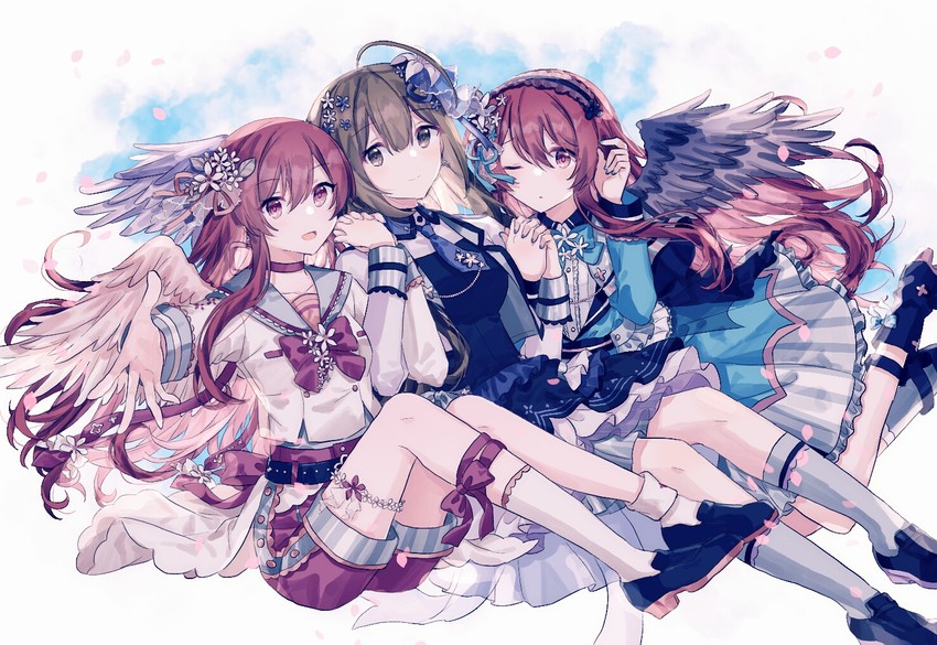 osaki amana, kuwayama chiyuki, and osaki tenka (idolmaster and 1 more) drawn by migolu
