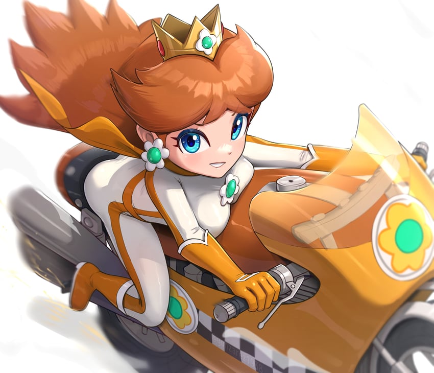 princess daisy and biker daisy (mario and 2 more) drawn by gonzarez