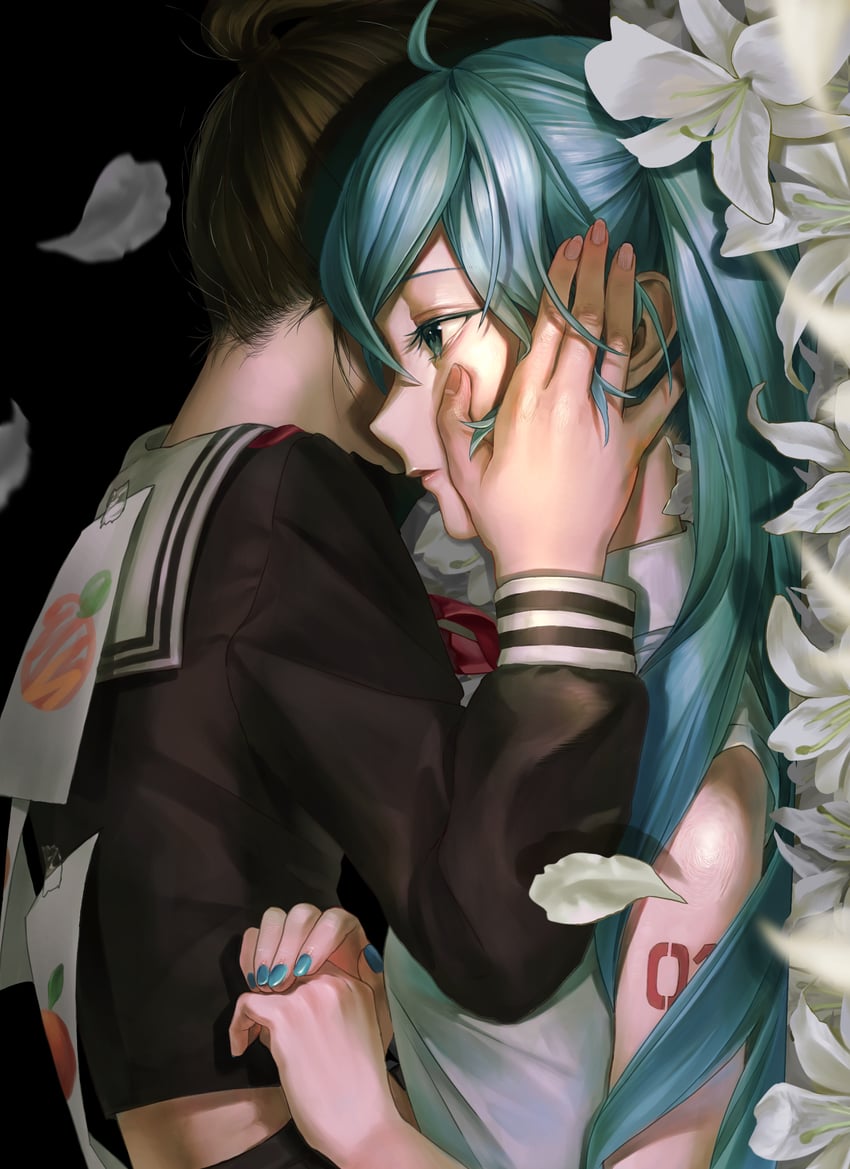 hatsune miku (vocaloid and 1 more) drawn by rearea_7777