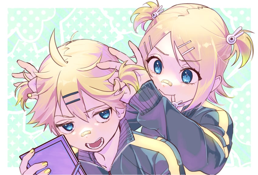 kagamine rin and kagamine len (vocaloid) drawn by naimaze_atakamo