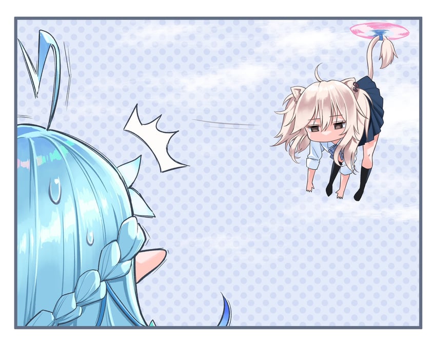 yukihana lamy and shishiro botan (hololive) drawn by izumida_fuyuki