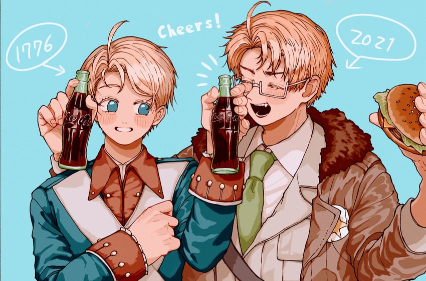 america (axis powers hetalia and 1 more) drawn by gakudayo