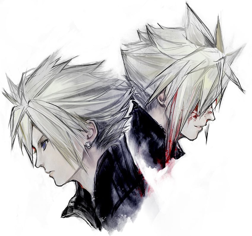 cloud strife and fenrir (final fantasy and 4 more) drawn by cloud_virtu