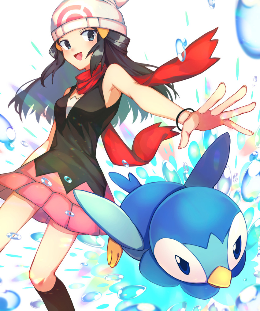 dawn and piplup (pokemon and 1 more) drawn by sunanogimo