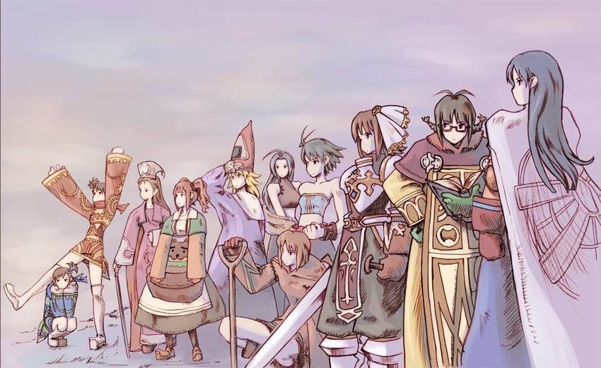 hoshii miki, kisaragi chihaya, amami haruka, kikuchi makoto, minase iori, and 16 more (idolmaster and 3 more) drawn by zearthp
