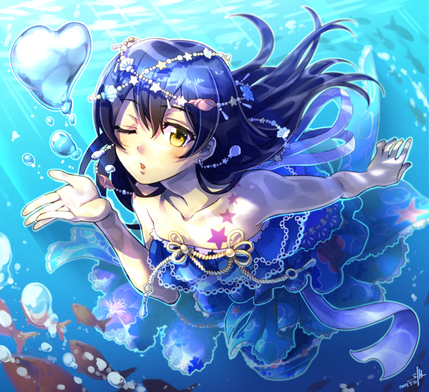 sonoda umi (love live! and 2 more) drawn by wedo