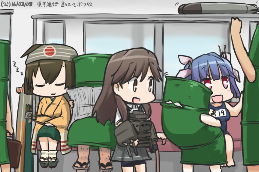 hiryuu, i-19, arashio, and teruyof (kantai collection) drawn by hamu_koutarou