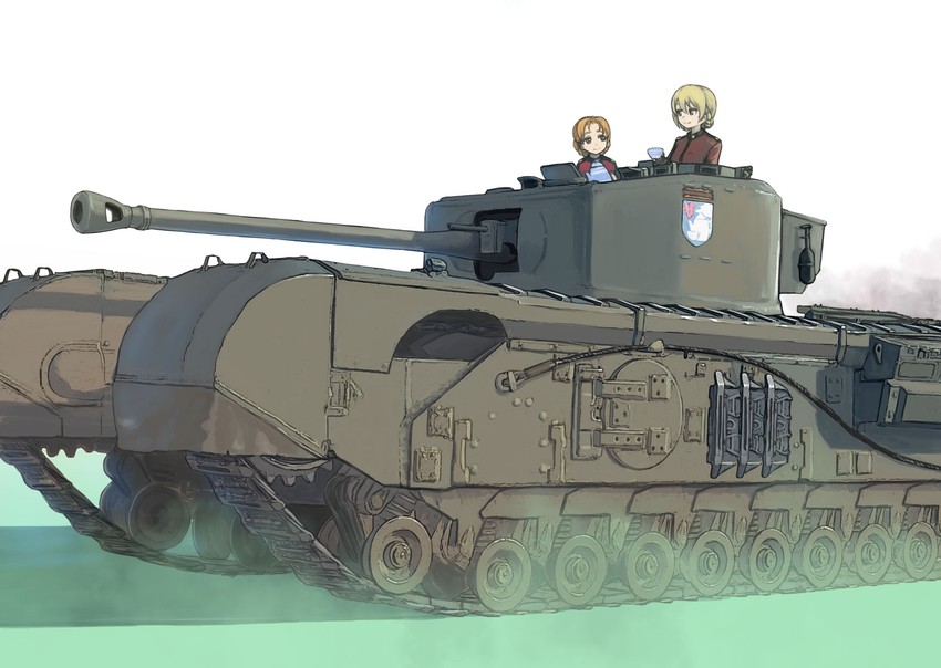 darjeeling and orange pekoe (girls und panzer) drawn by nito_(nshtntr)