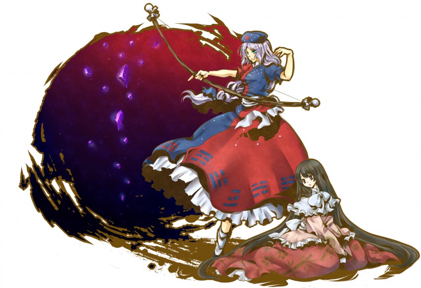 houraisan kaguya and yagokoro eirin (touhou) drawn by toropp