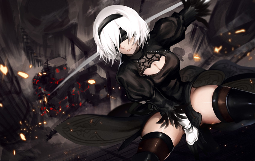 2b (nier and 1 more) drawn by xiaoshou_xiansheng