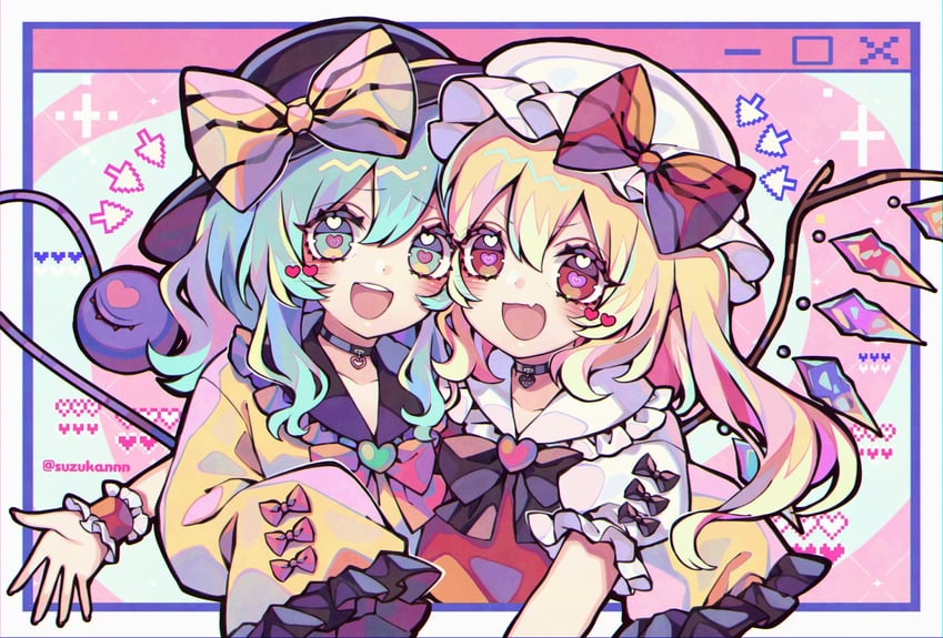 flandre scarlet and komeiji koishi (touhou) drawn by kyouda_suzuka