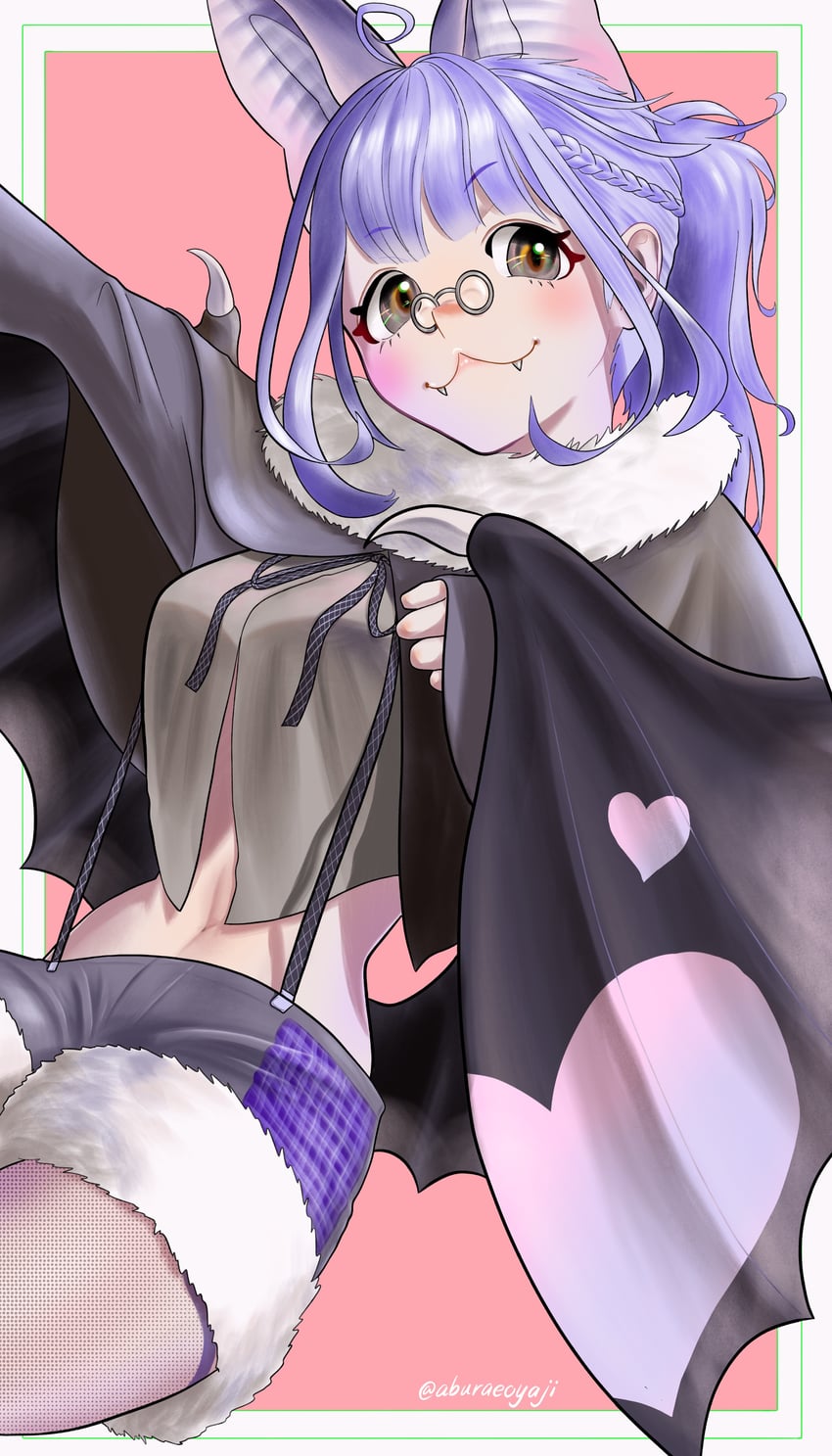 brown long-eared bat and poporu (kemono friends and 1 more) drawn by aburaeoyaji