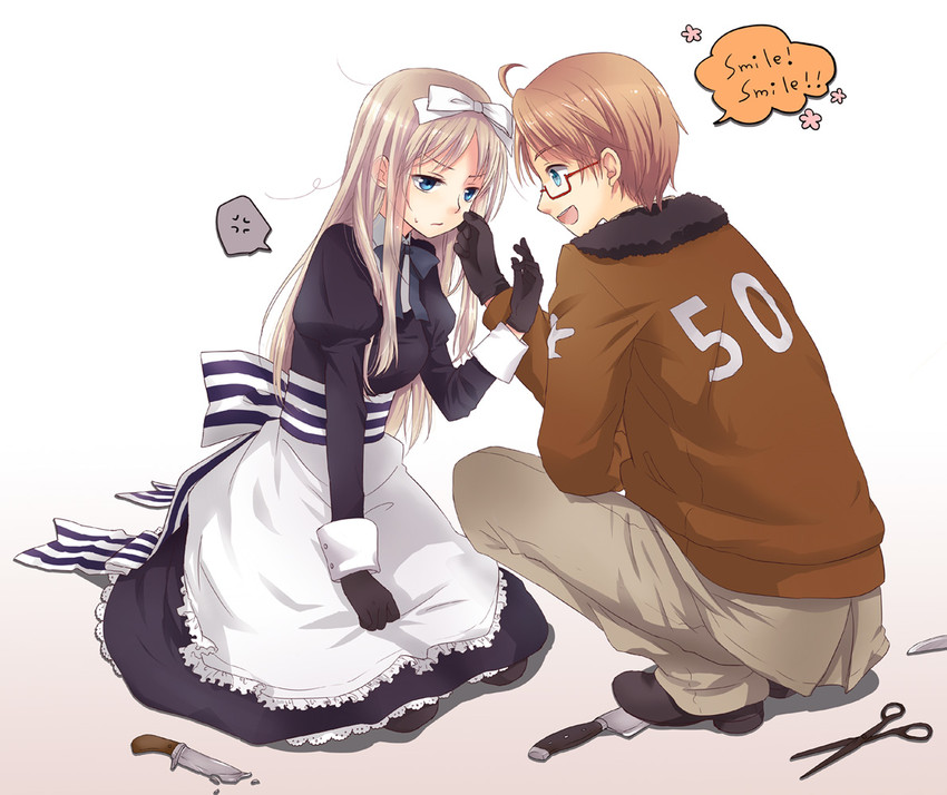 america and belarus (axis powers hetalia) drawn by hato_(hato37)