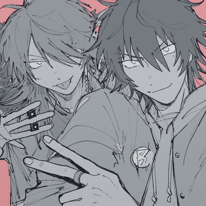 yamada ichiro and arisugawa dice (hypnosis mic) drawn by uchi_fxxk