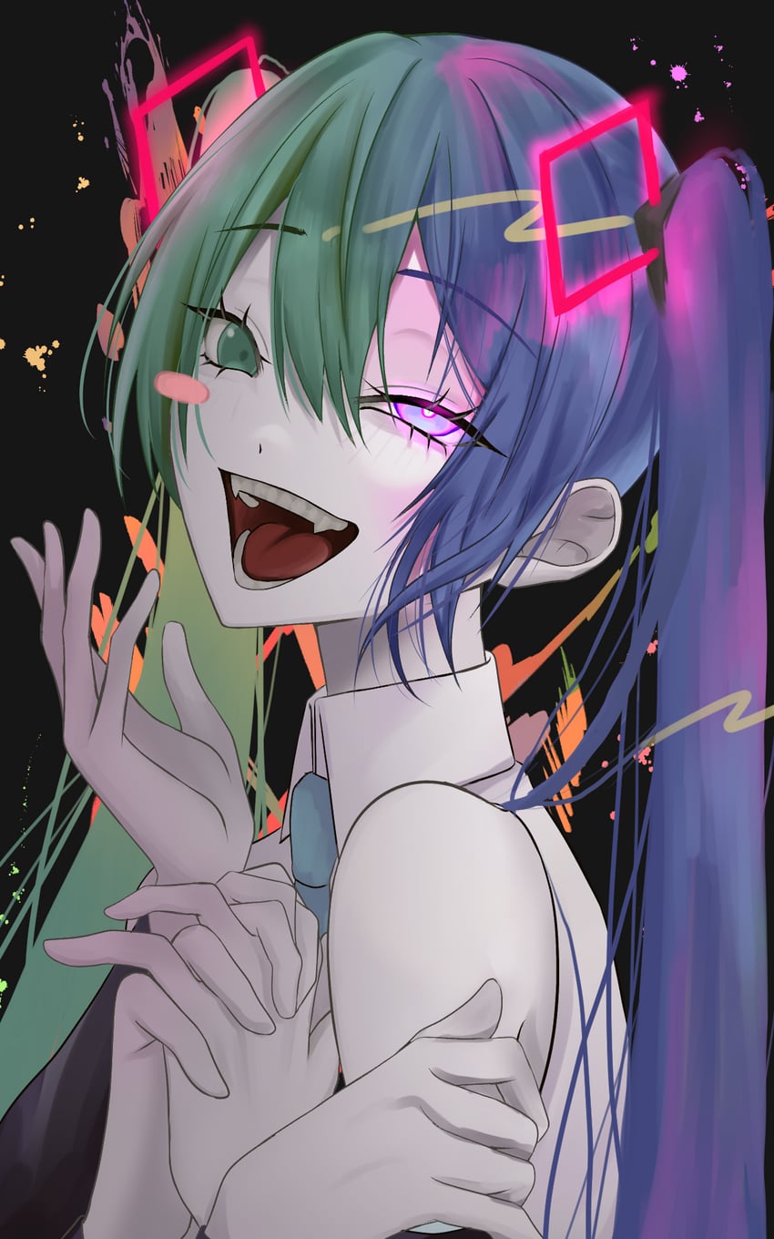 hatsune miku (vocaloid and 1 more) drawn by soen_bisma
