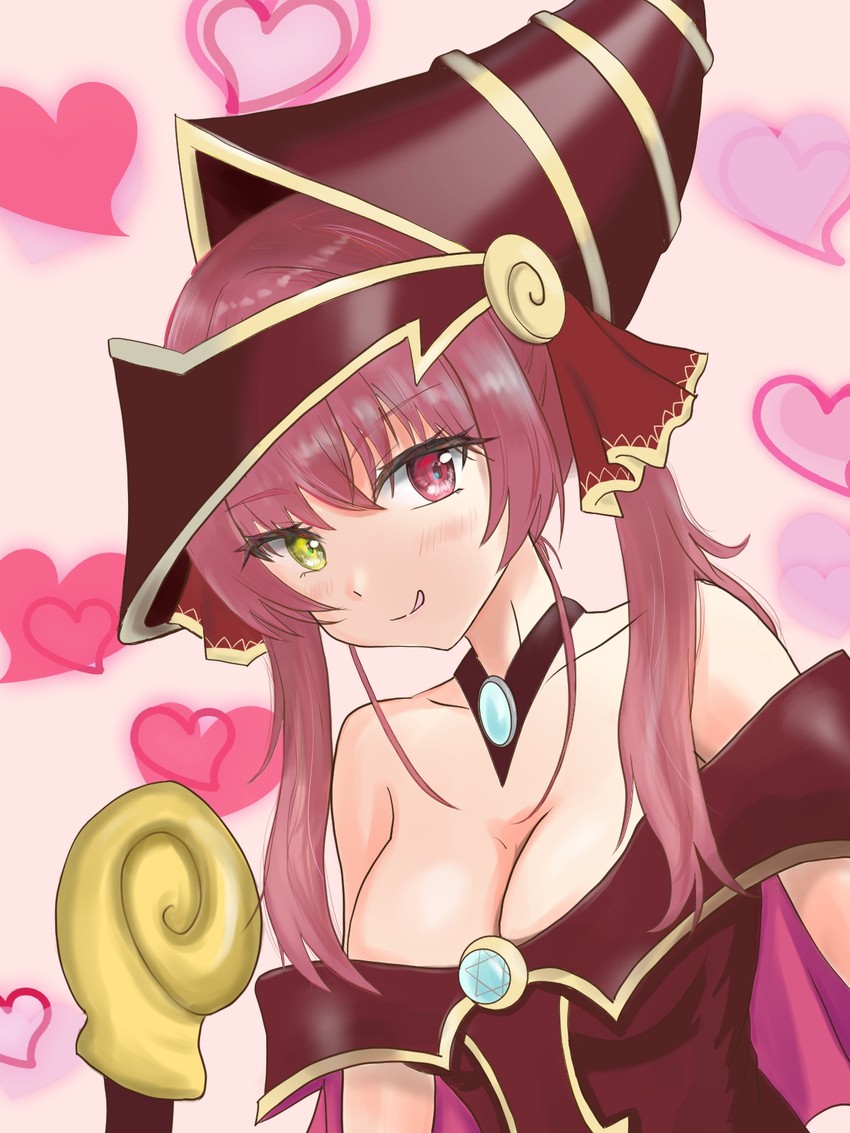houshou marine and dark magician girl (hololive and 1 more) drawn by user_kegz2372