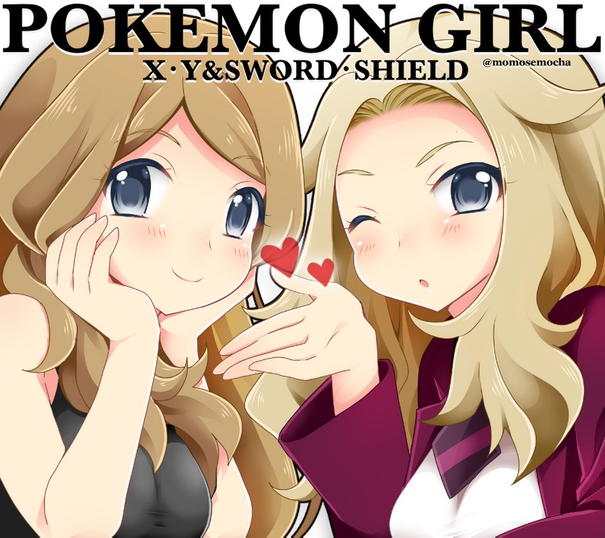 serena and lass (pokemon and 2 more) drawn by momosemocha