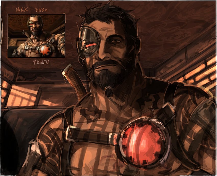 kano (mortal kombat and 1 more) drawn by ven_(matchavtea)