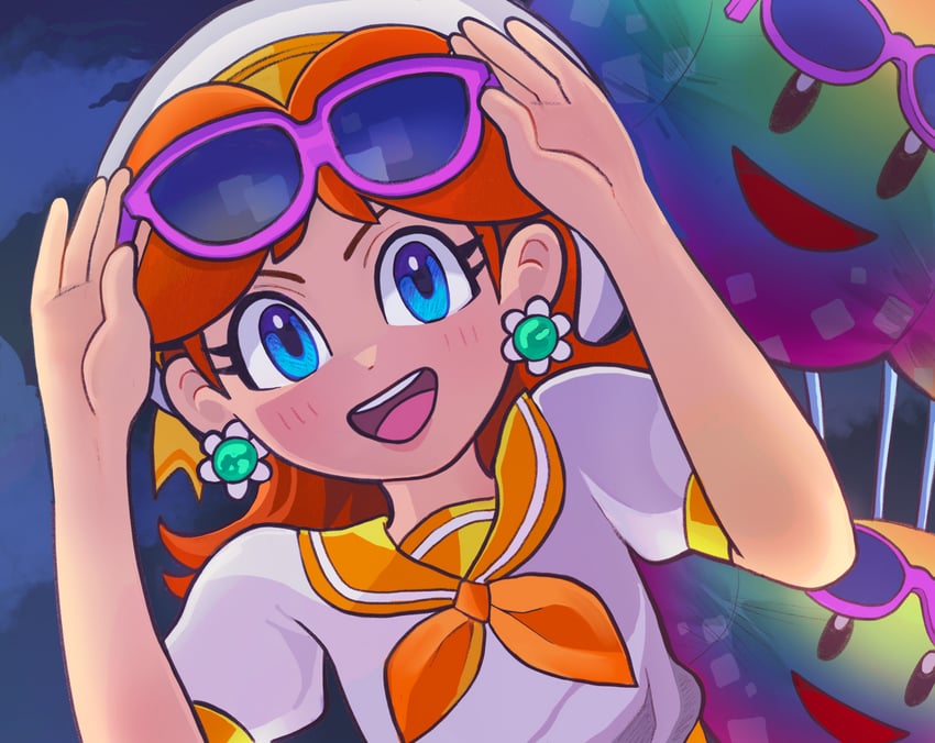 princess daisy (mario and 2 more) drawn by bernie_(hamu-ko)