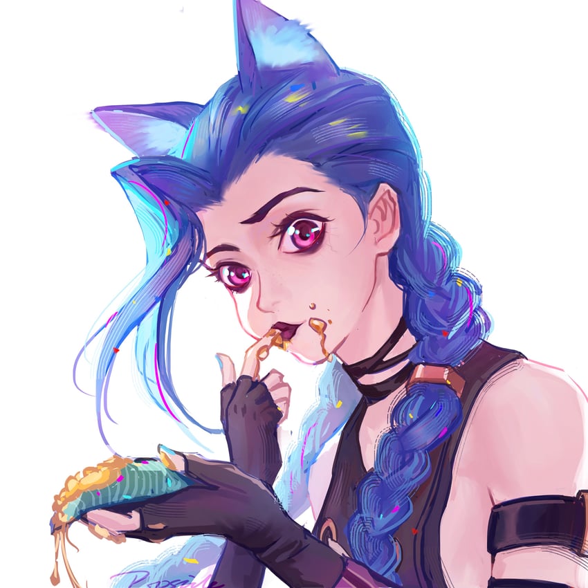 jinx (league of legends and 1 more) drawn by heibai_bangbing