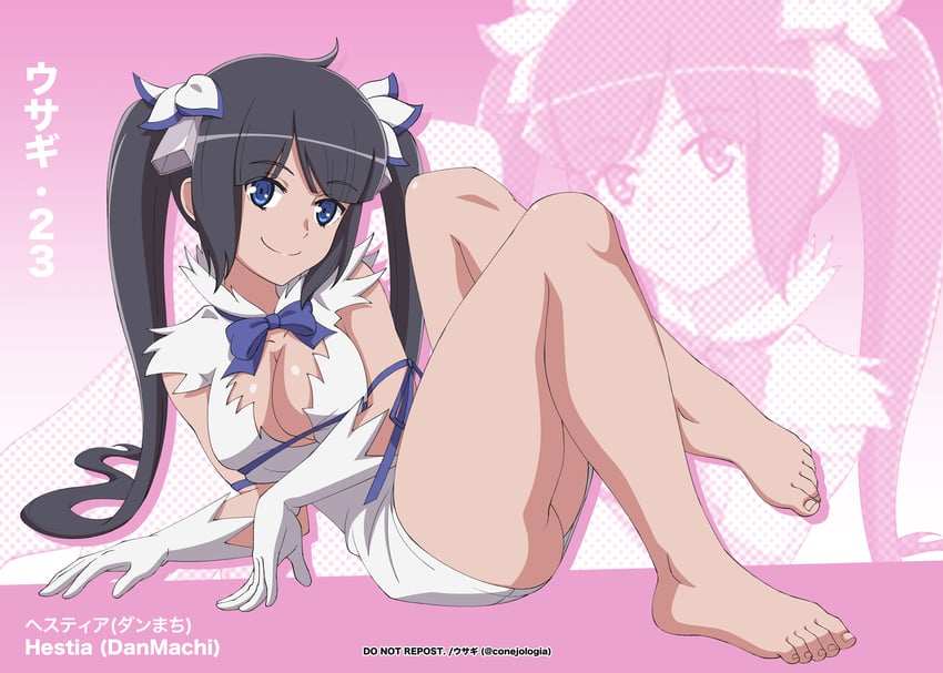 hestia (dungeon ni deai wo motomeru no wa machigatteiru darou ka) drawn by conejologia