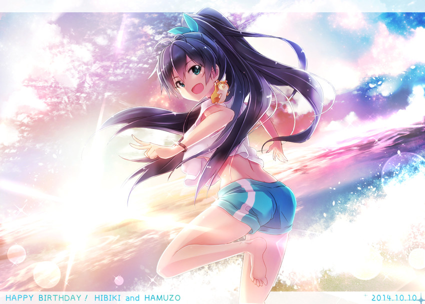 ganaha hibiki and hamuzou (idolmaster) drawn by ima_(lm_ew)