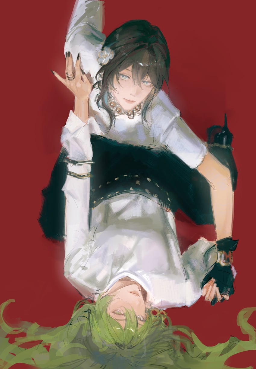 ruan mei and mobius (honkai and 3 more) drawn by fuhualess